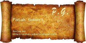 Patak Gobert névjegykártya